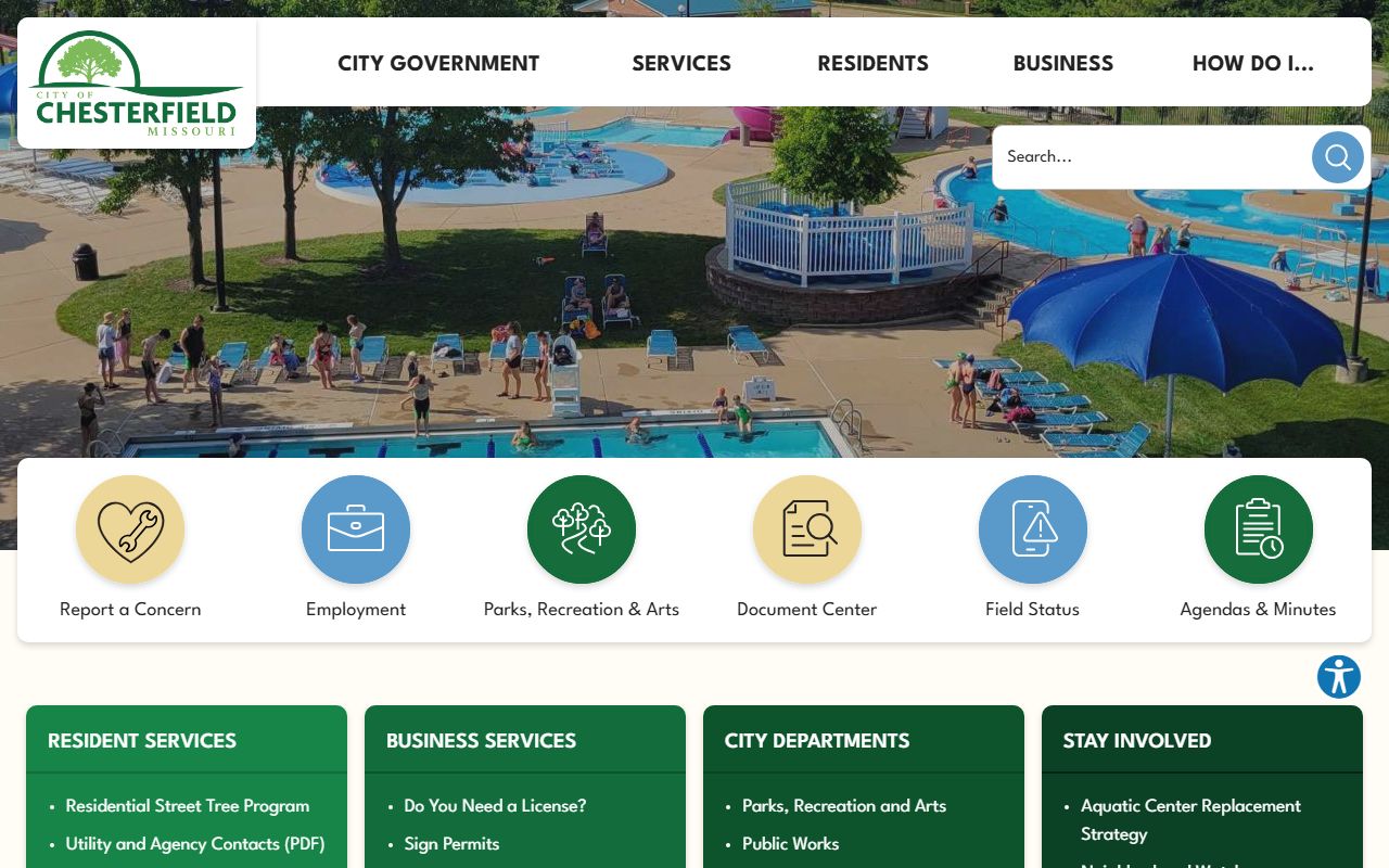 Chesterfield Missouri city website for people search records