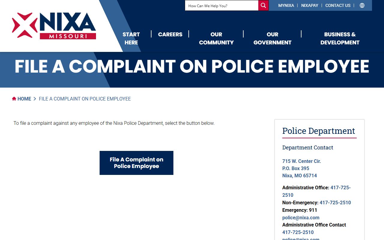 Nixa Police Department for people search inquiries