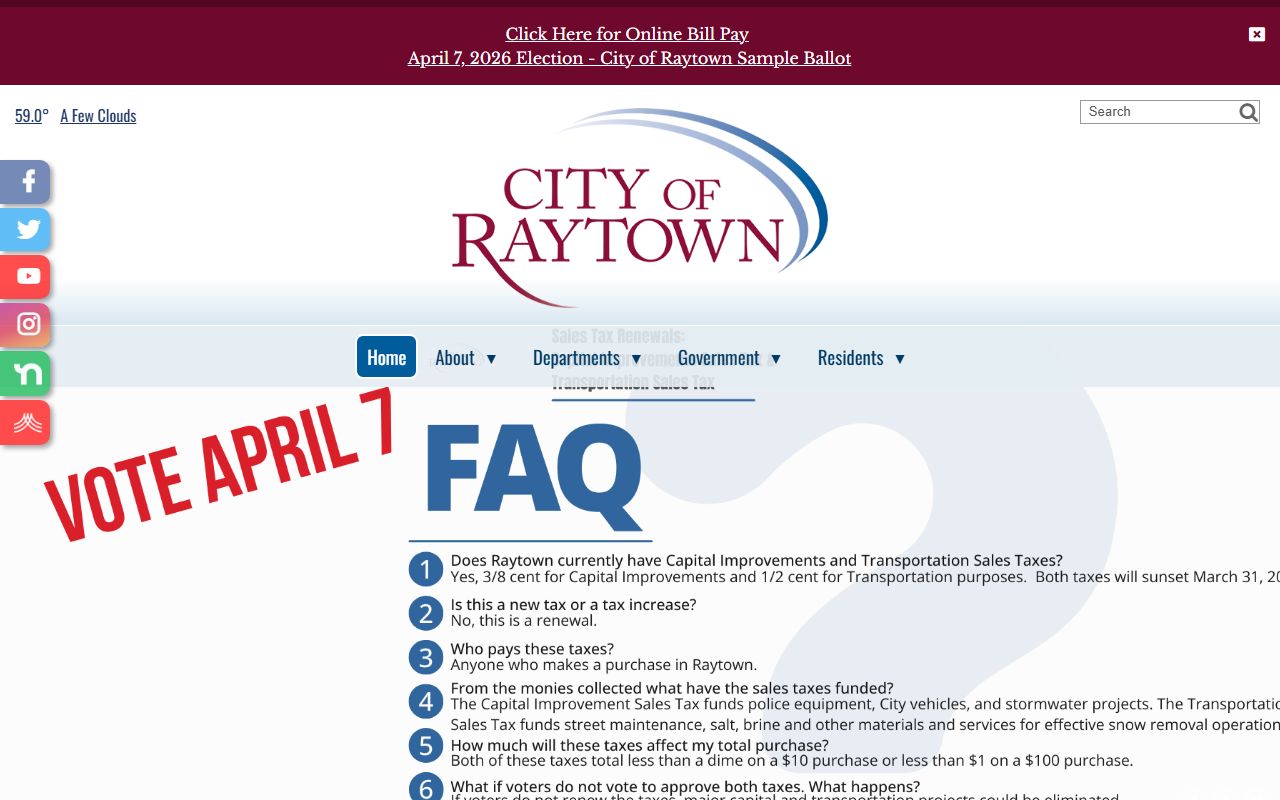 Raytown city website for people search resources