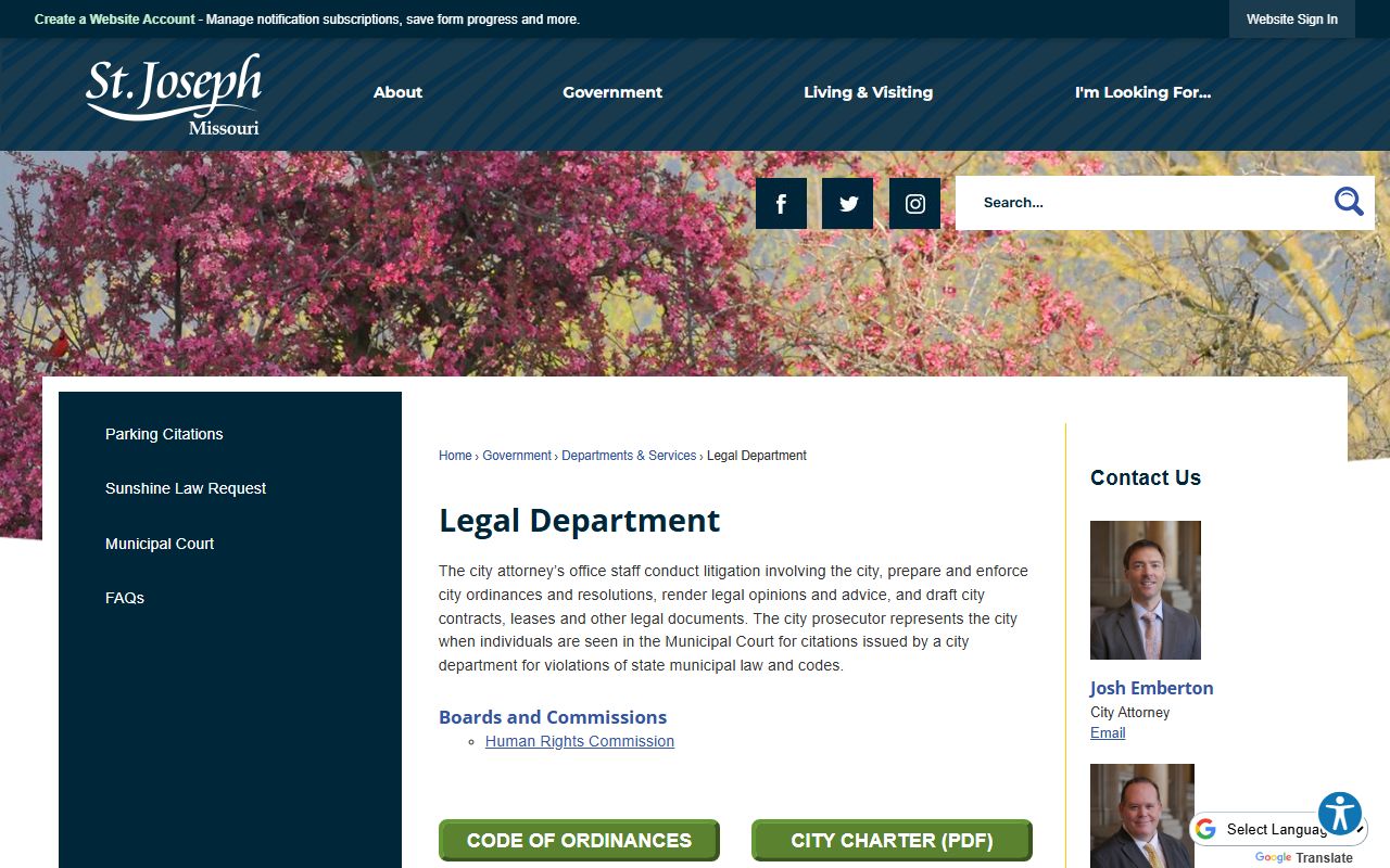 St. Joseph Police Department records for people search