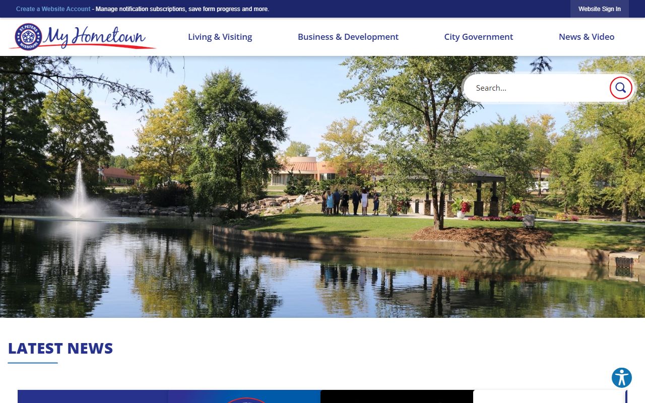 St. Peters Missouri city website for people search records