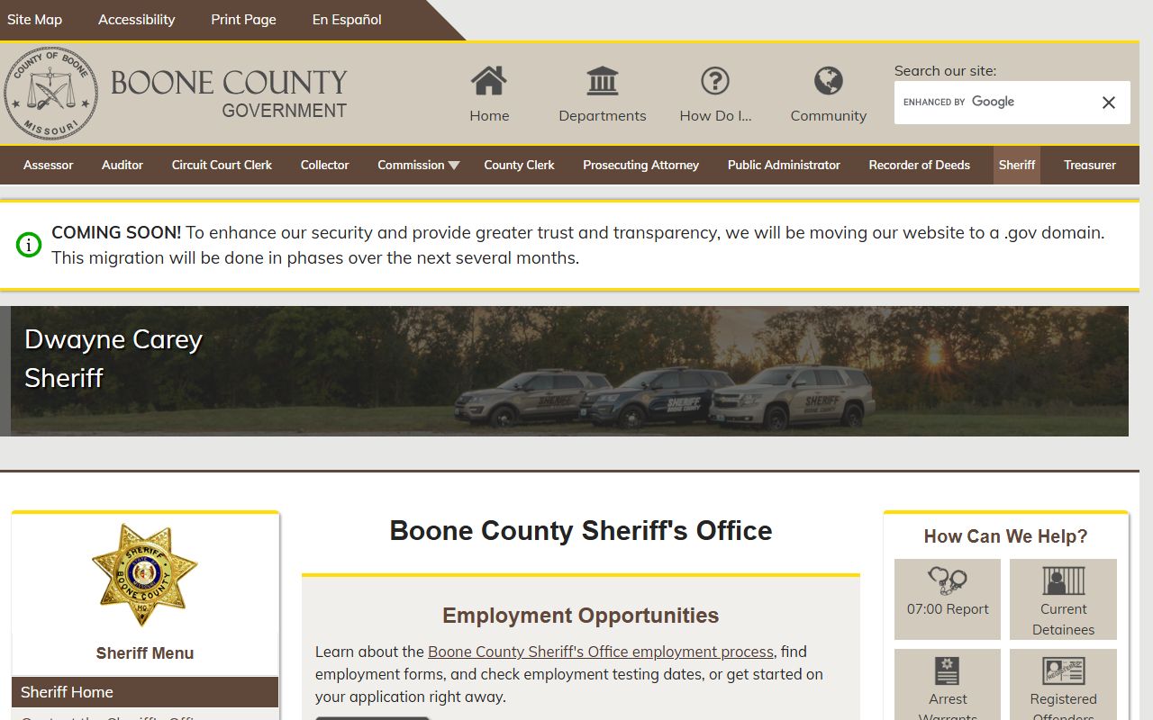 Boone County Sheriff's Office people search resources