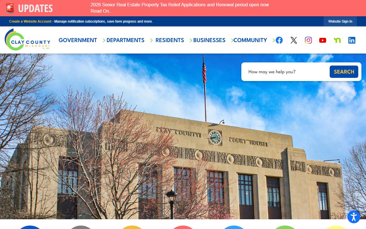 Clay County government website for people search