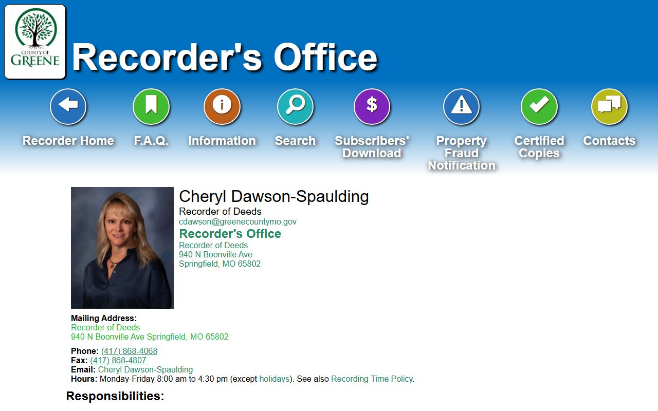Greene County Recorder of Deeds people search records