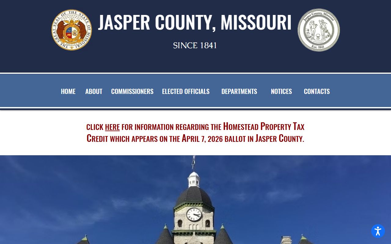 Jasper County government website for people search