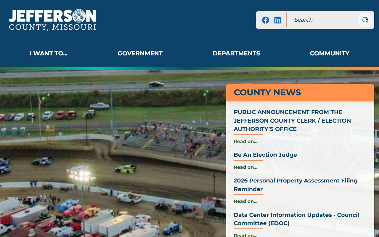 Jefferson County government website for people search records