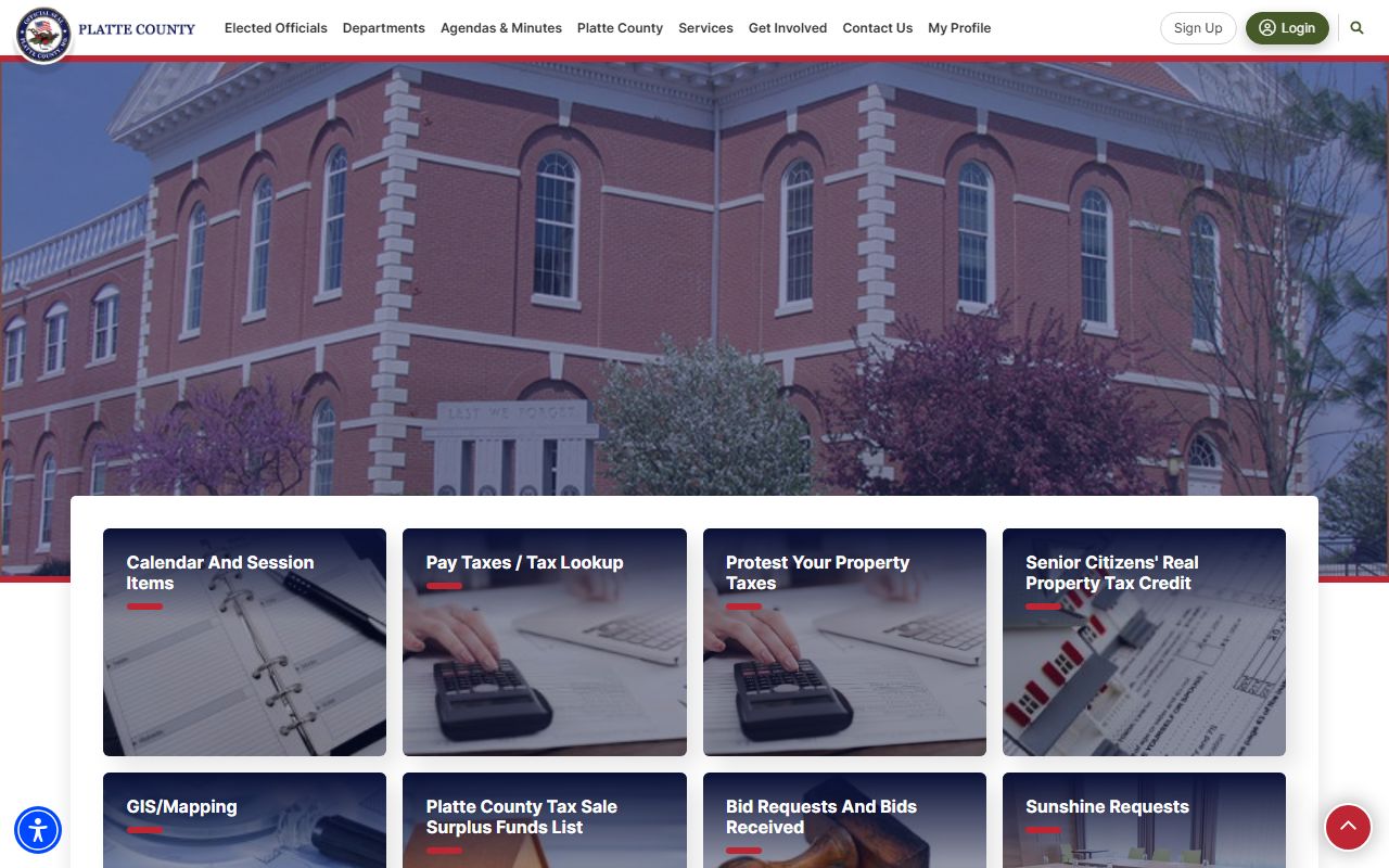 Platte County government website for people search