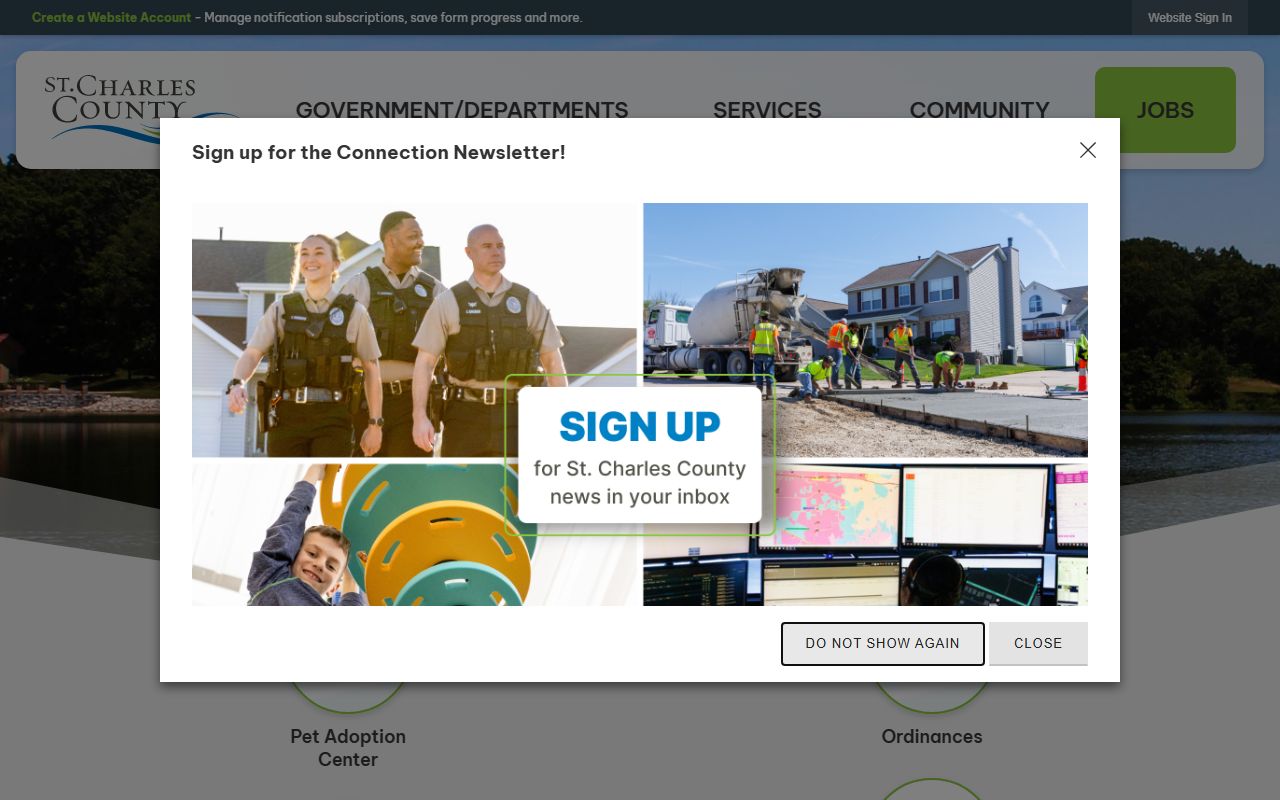 St. Charles County government website for people search