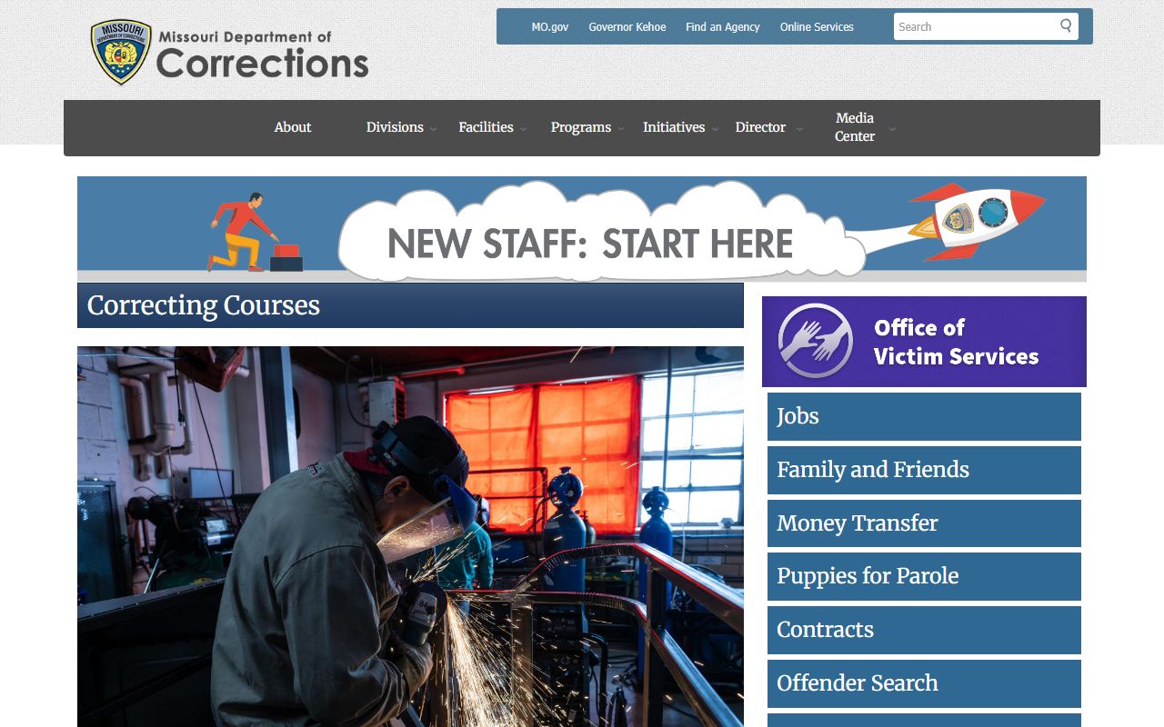 Missouri Department of Corrections home page